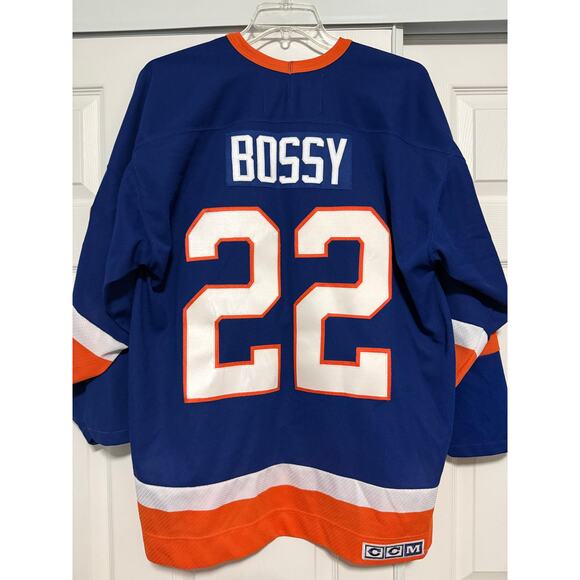 Mike Bossy 22 NY Islanders CCM Vintage Hockey Jersey Licensed Adult XL AIR KNIT® - Picture 1 of 16